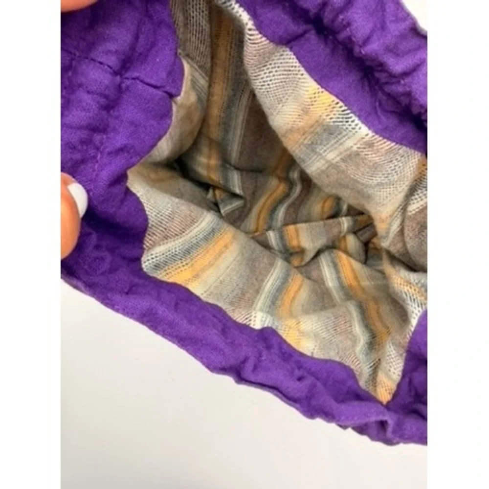 Unbranded Owl Patchwork Backpack Women Small Purple Multicolor Good Boho Novelty